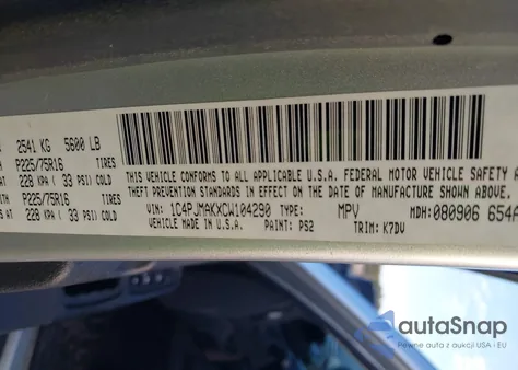 2012 Jeep Liberty Sport из США, поврежденный, VIN 1C4PJMAKXCW104290